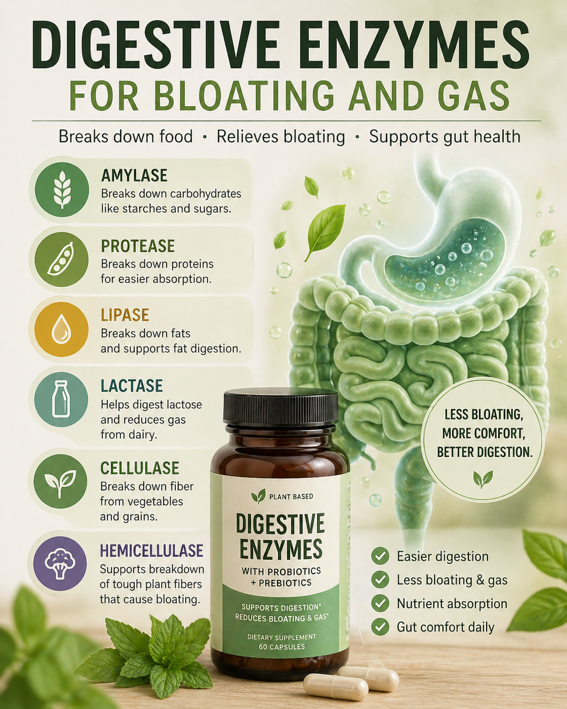 Digestive Enzymes For Bloating: The Complete Science-Backed Guide