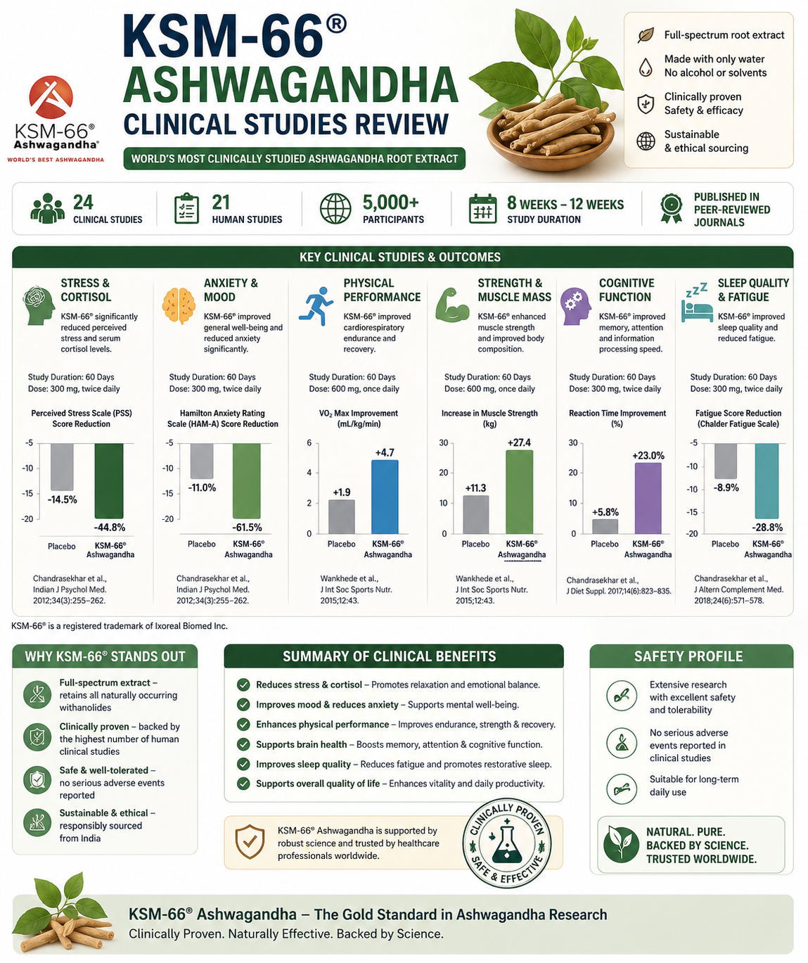 KSM-66 Ashwagandha Clinical Studies Review