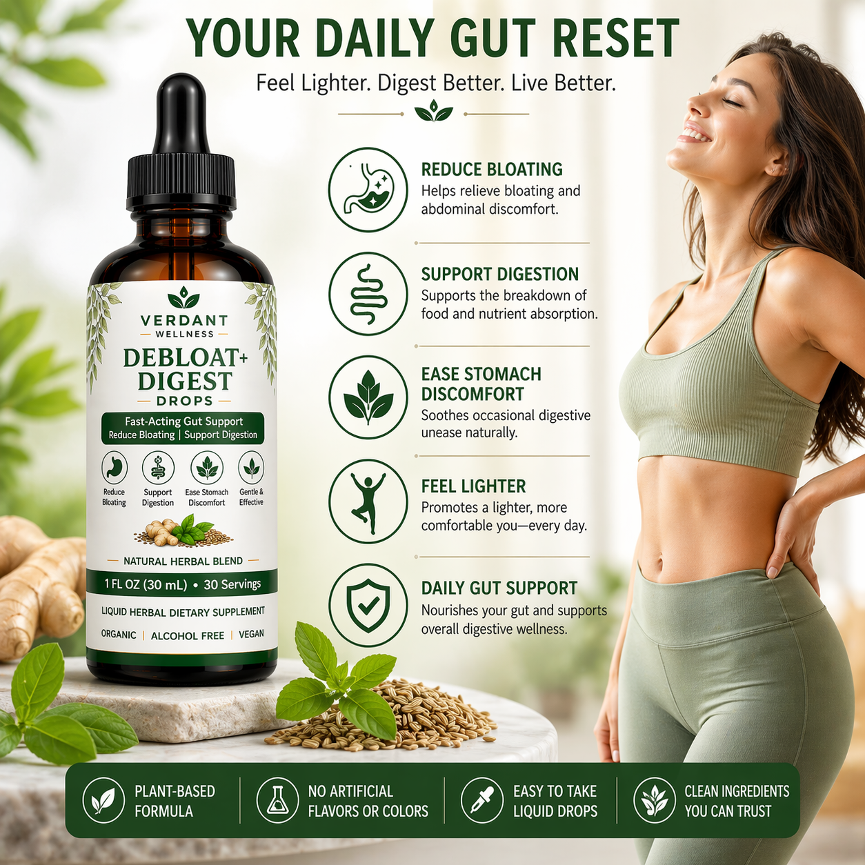 Debloat + Digest Drops - Daily Gut Reset
