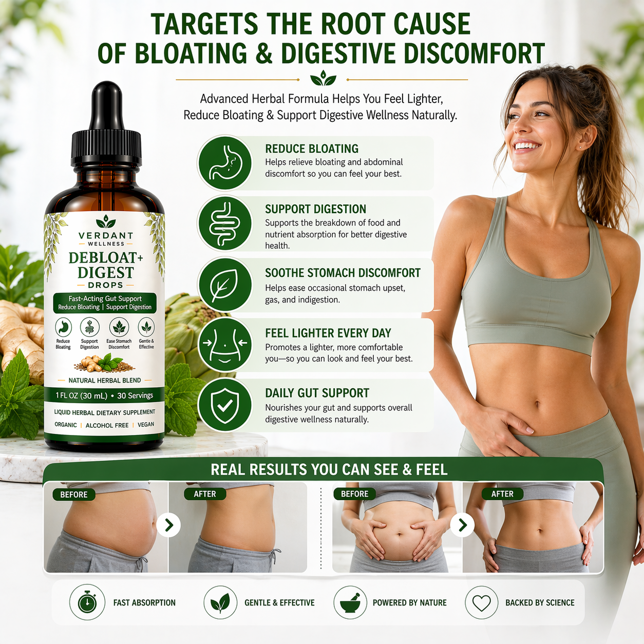 Debloat + Digest Drops - Targets The Root Cause of Bloating & Digestive Discomfort