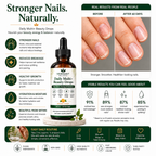 Advertisement for Daily Multi+ Beauty Drops with before and after nail images and supplement bottle.